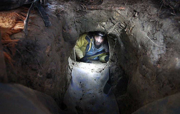 24 hours: Crowhurst, Sussex,: A road protestor known as Simon Sitting Bull