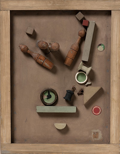 Kurt Schwitters at Tate: Merz Picture 46 A, The Skittle Picture, 1921, Sprengel Museum Hannover