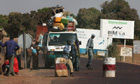 Bus at checkpoint Mali