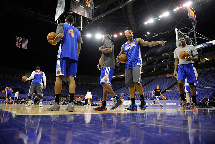 NBA training: The Knicks at NBA basketball practice