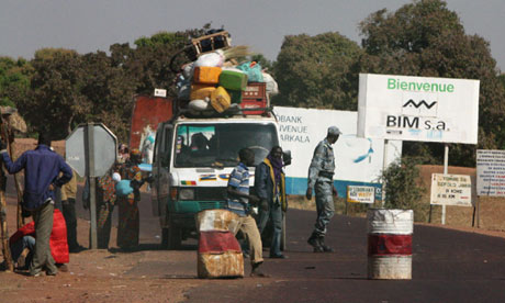 Bus at checkpoint Mali