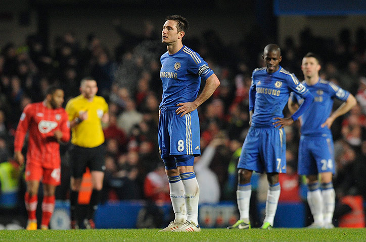 FA Cup replays 3: Dejected Chelsea players 