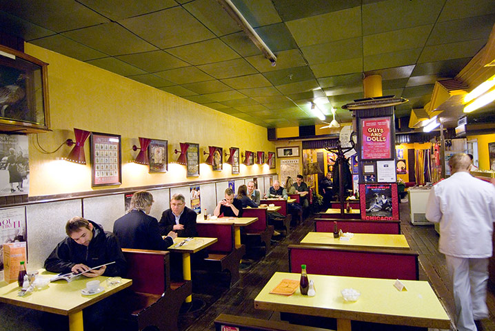 Formica: People inside the New Piccadilly Cafe 