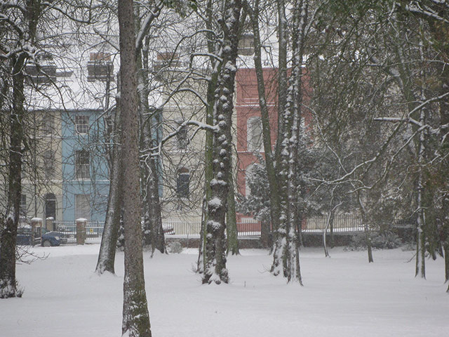 Your Pictures: Pastels: Pastel colours of houses which look rather pretty in the snow