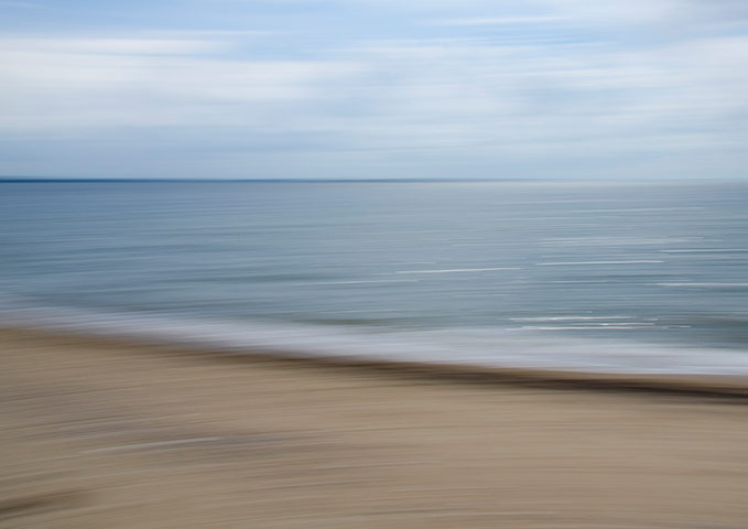 Your Pictures: Pastels: A panning shot of an empty beach. It could have been created with pastels