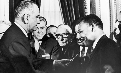 Lyndon Johnson and Martin Luther King