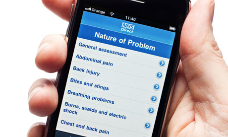 Helpful? An iPhone with the NHS Direct app.