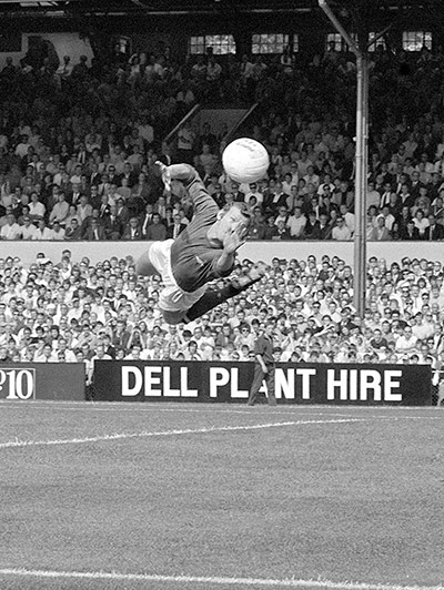 Chelsea v Arsenal: Bob Wilson makes a flying save