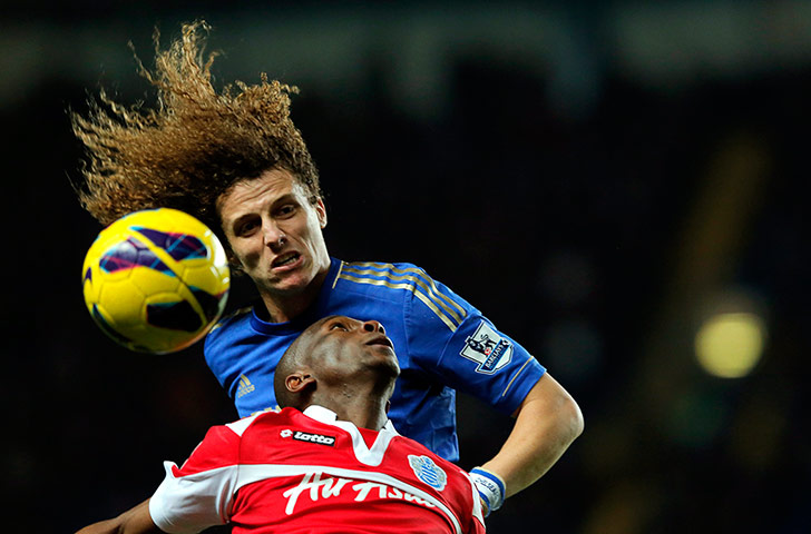Wednesday footie: David Luiz heads the ball