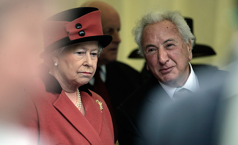 michael winner: Michael Winner and HRH Queen Elizabeth II