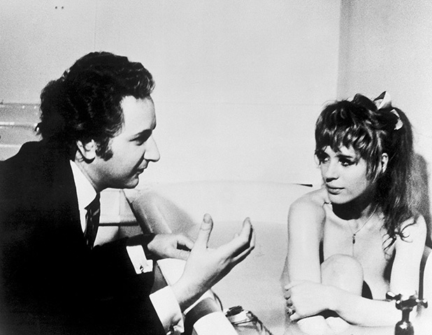 michael winner: Film director Michael Winner directs Marianne Faithfull 