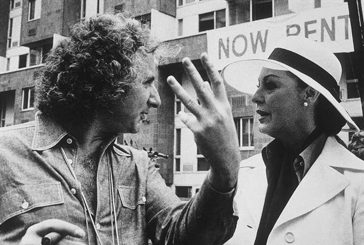 michael winner: Ava Gardner and Michael Winner on the set of The Sentinel