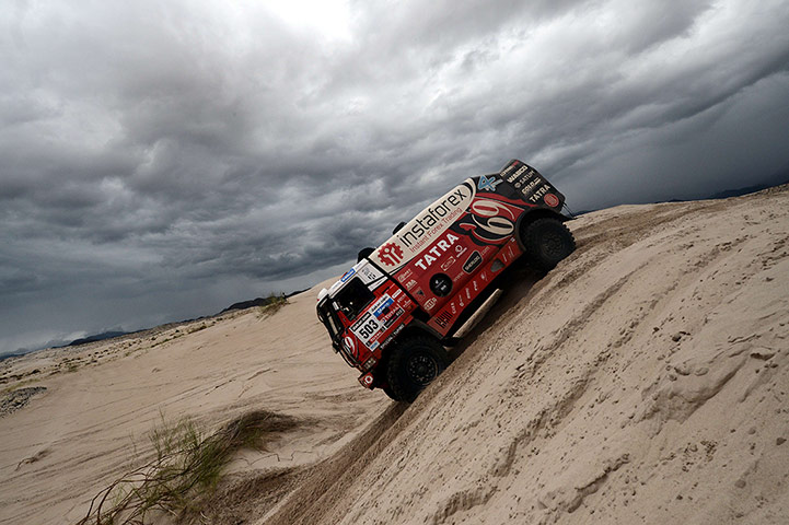 Dakar Rally: Czech Ales Loprais competes on his Tatra