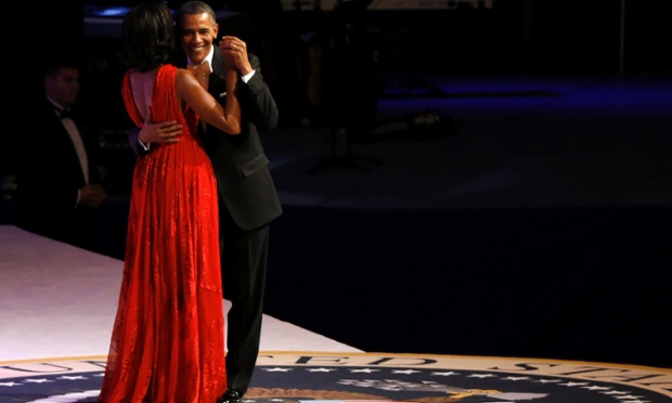 The dance and the dress again. This is from the Commander-in-Chief's Ball... the first couple have now gone nextdoor to the Inaugural Ball.