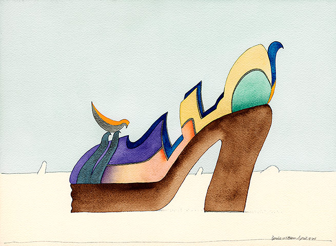 Barbara Nessim: Birdlike Shoe, 1974 