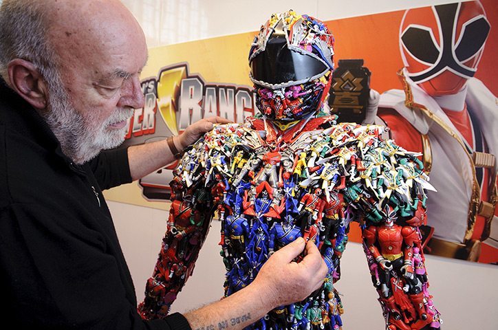 Toy Fair: A Power Ranger figure created from over 600 individual Power Ranger toys