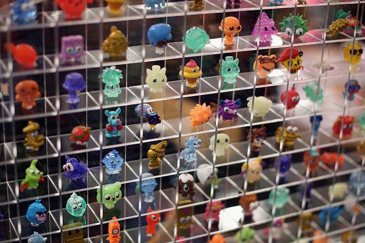 Toy Fair: A display of Moshi Monsters characters