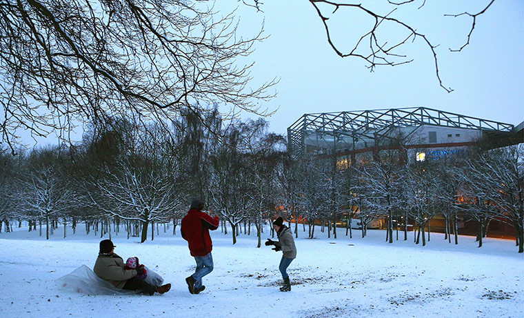 Villa Park in snow