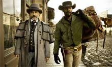 Christoph Waltz Jamie Foxx in Django Unchained