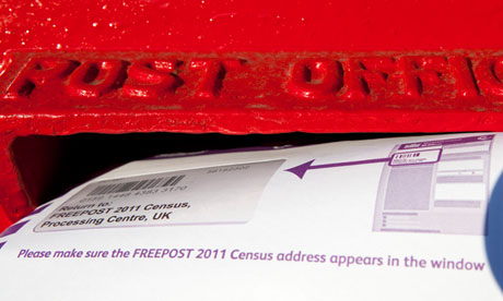 Census form being posted