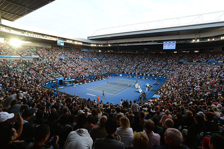Murray v Federer: General view of the Rod Laver Arena