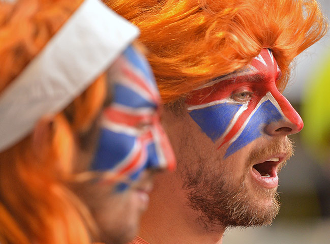 Murray v Federer: Andy Murray fans