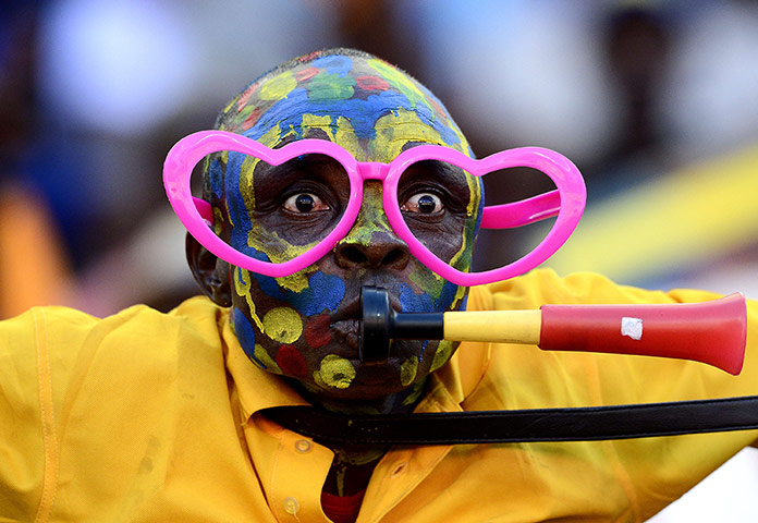 A lighter look: A Democratic Republic of Congo supporter