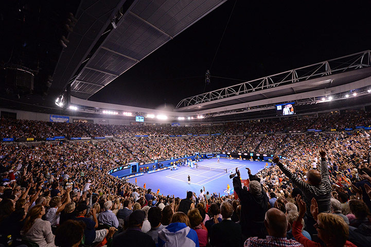 Murray v Federer: General view of the Rod Laver Arena