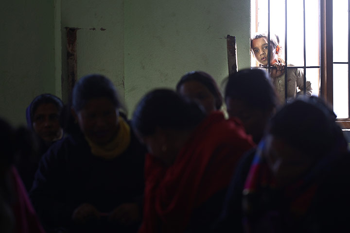 Nepal women litteracy:  literacy class for women in Basundhara, Katmandu, Nepal