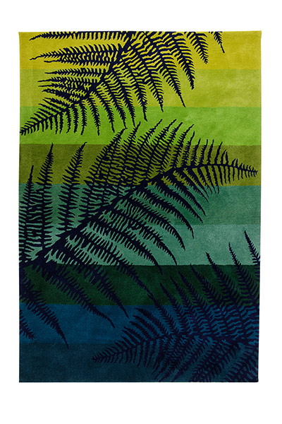 Homes: brights: Fern rug, £795, by Clarissa Hulse, from Heal’s, heals.co.uk