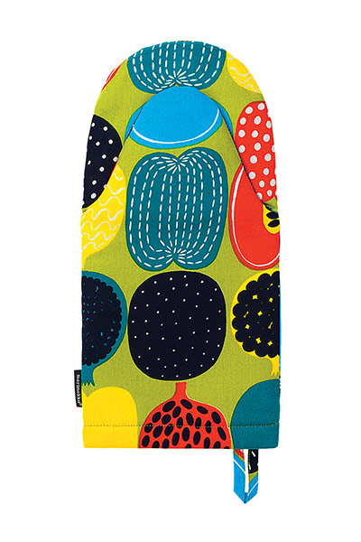 Homes: brights: Kompotti oven mitt, £17, by Marimekko, from Skandium, skandium.com