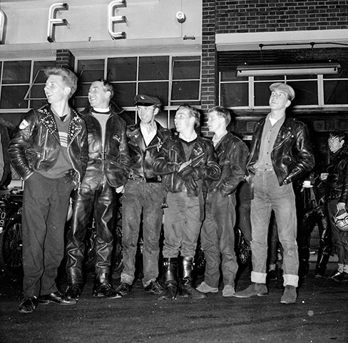 50 Years of British Style: Young bikers outside the Ace Cafe, London, 1962