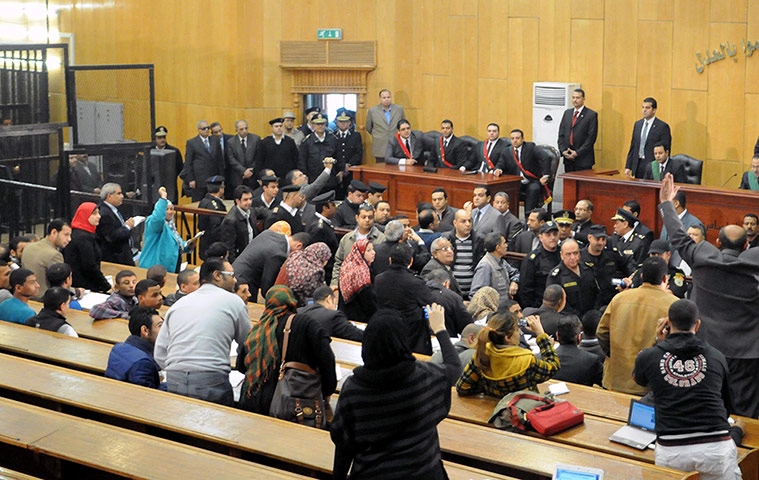 Egypt football trial: Court scene