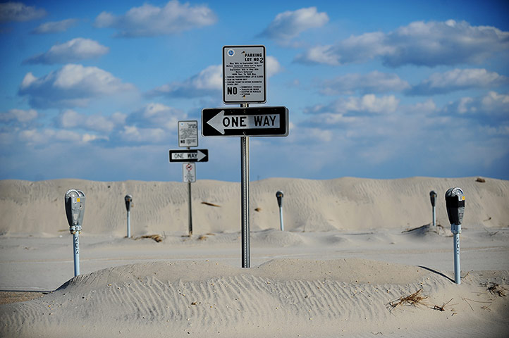 20 Photos: Parking meters stand out from sand dunes in New Jersey