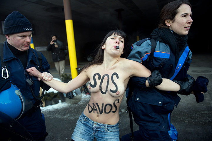 Femen: An activist from the Ukrainian feminist group