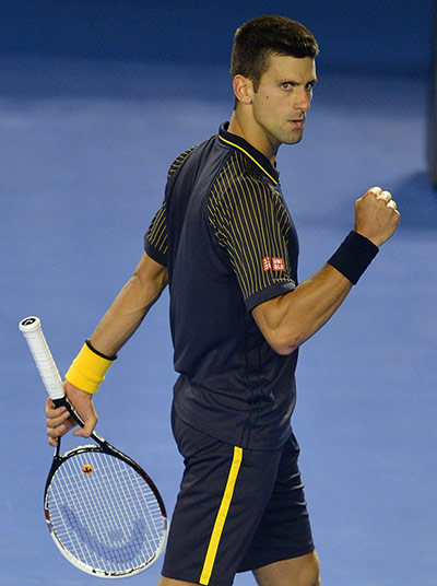 tennis3: Serbia's Novak Djokovic reacts