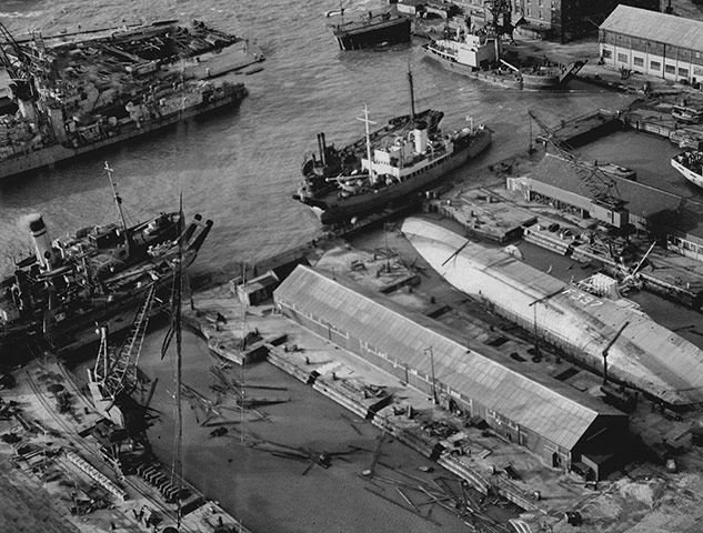 Floods 1953: Flood Scenes At Sheerness Docks In Kent