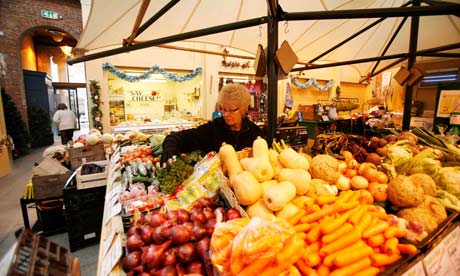 Greengrocer with vegetables