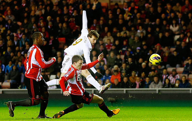 tuesday's matches 2: Swansea's leading scorer Michu has a shot