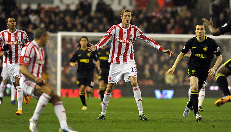 tuesday matches 3: Stoke City's striker Peter Crouch