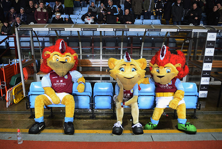 tuesday matches 3: The Aston Villa mascots