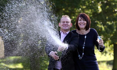 Lottery jackpot couple
