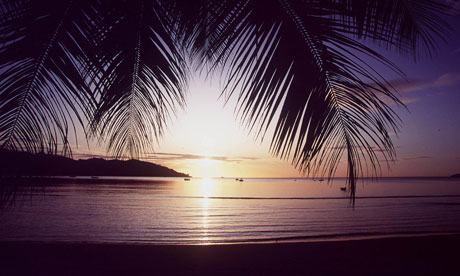 Sunset view from beach