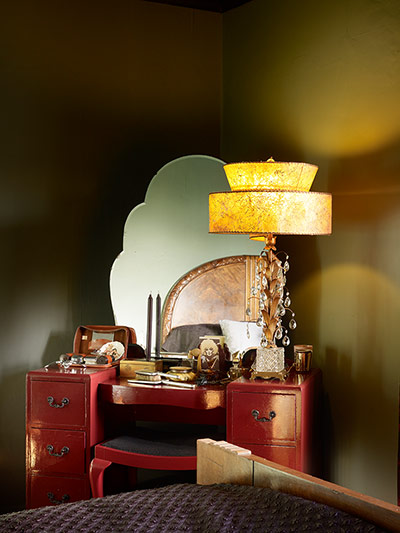 Homes: Art Deco: Dressing table in Jamie Carless and Andrea Webster's art deco house
