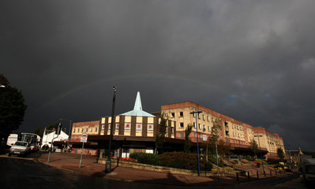 Denny town centre in Falkirk