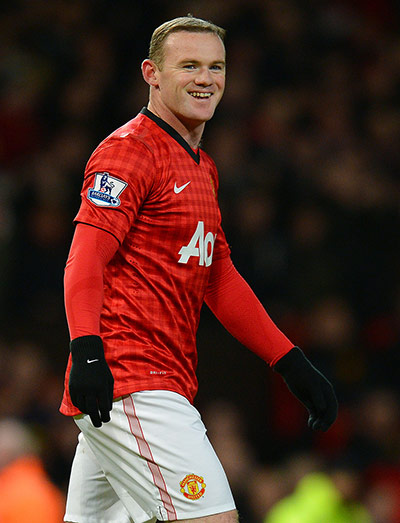 Wednesday footie: Wayne Rooney celebrates