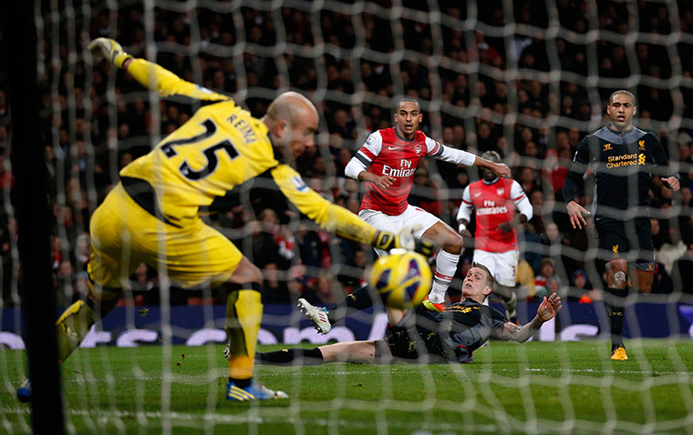 Wednesday footie 3: Theo Walcott scores