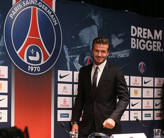 Deadline day: David Beckham at PSG Press Conference