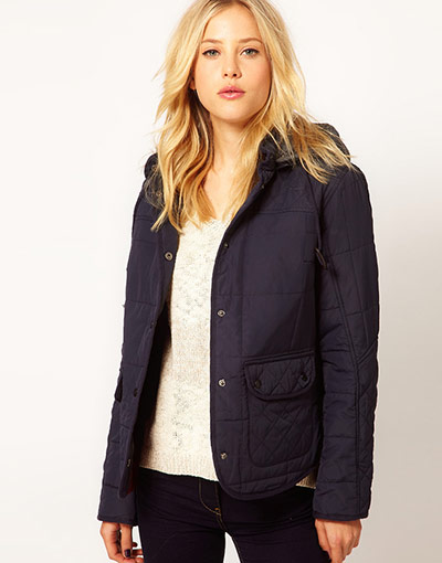 Rain coats: River Island hooded quilted jacket