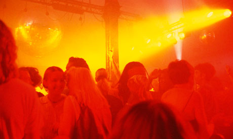 The dancefloor at the Hacienda, Manchester